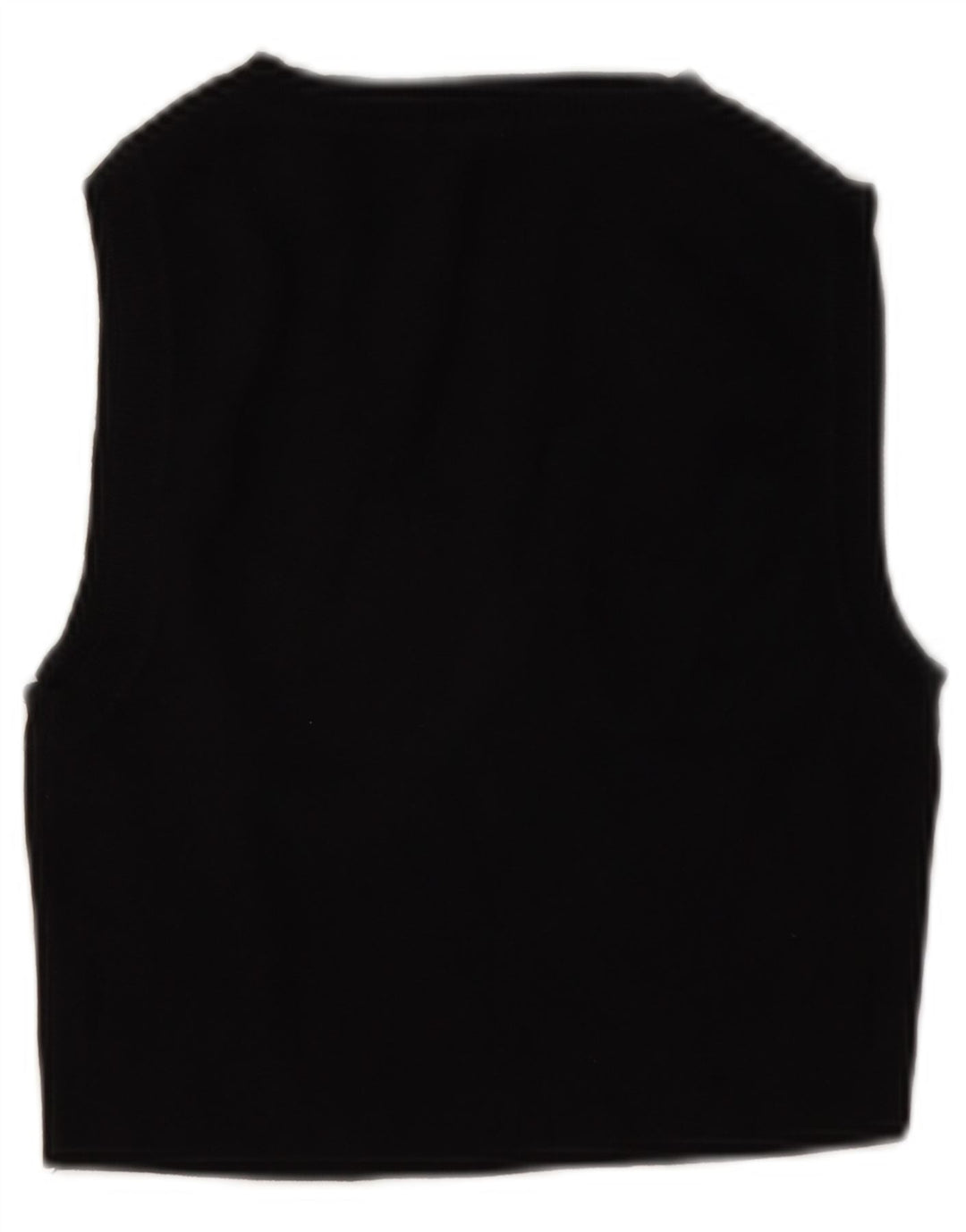 Zara Womens Crop Vest Top UK 12 Medium Black Viscose