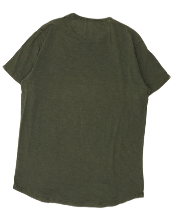 Sun68 Herren T-Shirt Top Large Khaki Baumwolle