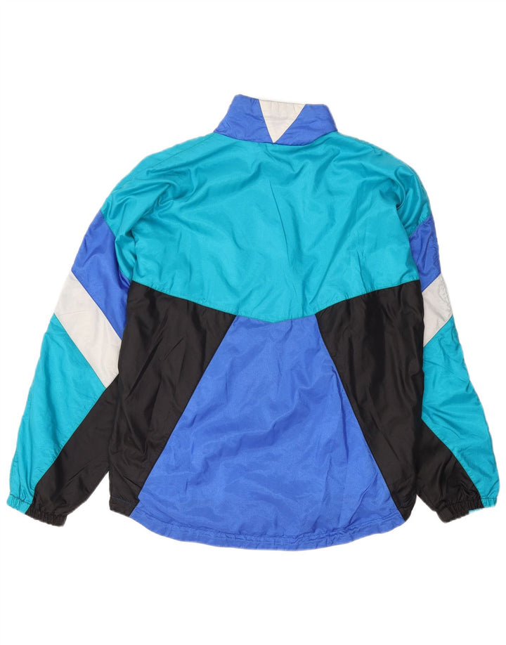 Frank Shorter Mens Full Tracksuit Medium Blue Colourblock Nylon