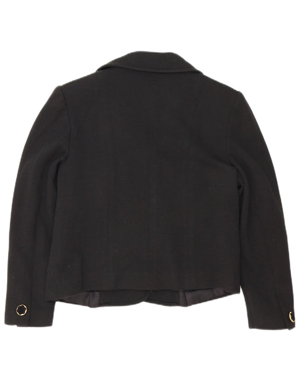 Giacca blazer da donna a 4 bottoni Pierre Cardin IT 46 Large in lana nera