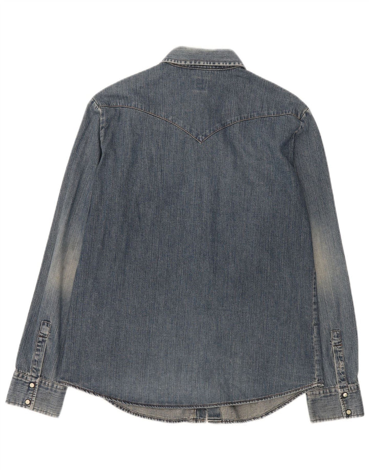Energie Mens Denim Shirt Large Blue Cotton