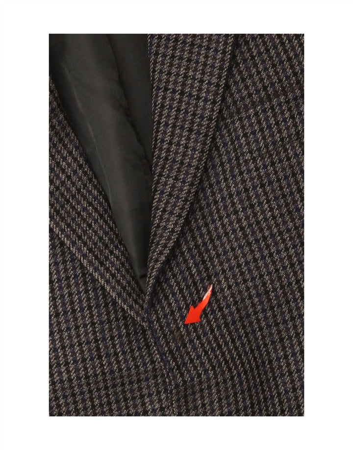 Chaps Mens 2 Button Blazer Jacket UK 38 Medium Grey Houndstooth