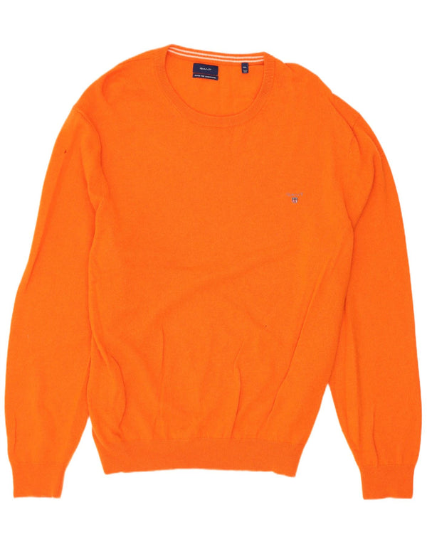 Ανδρικό πουλόβερ Gant Crew Neck Jumper 4XL Πορτοκαλί Lambswool