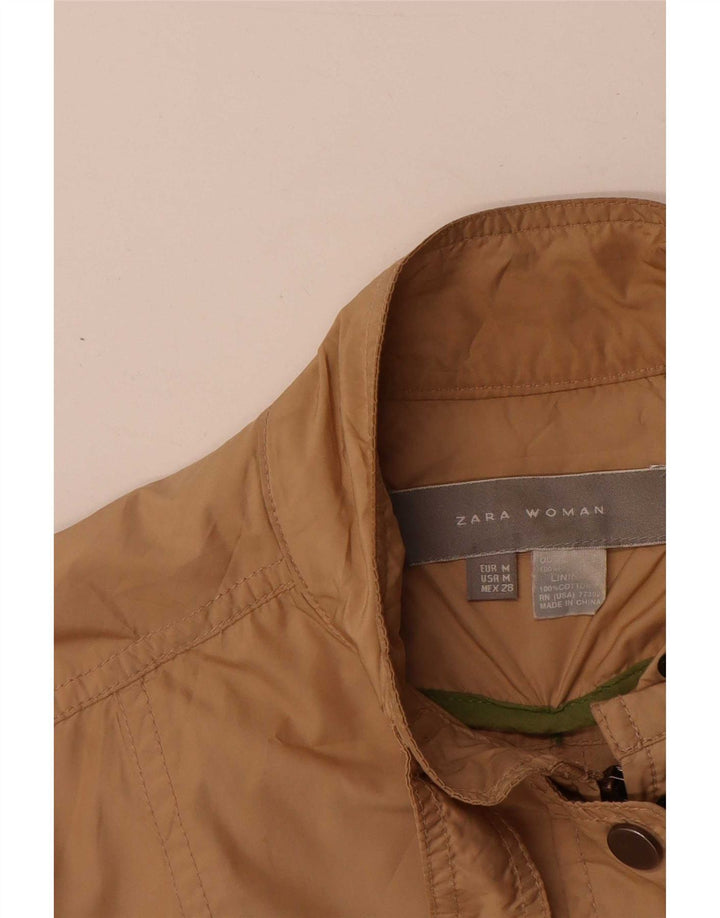 Zara Mujer Chaqueta Utilitaria UK 12 Medium Beige
