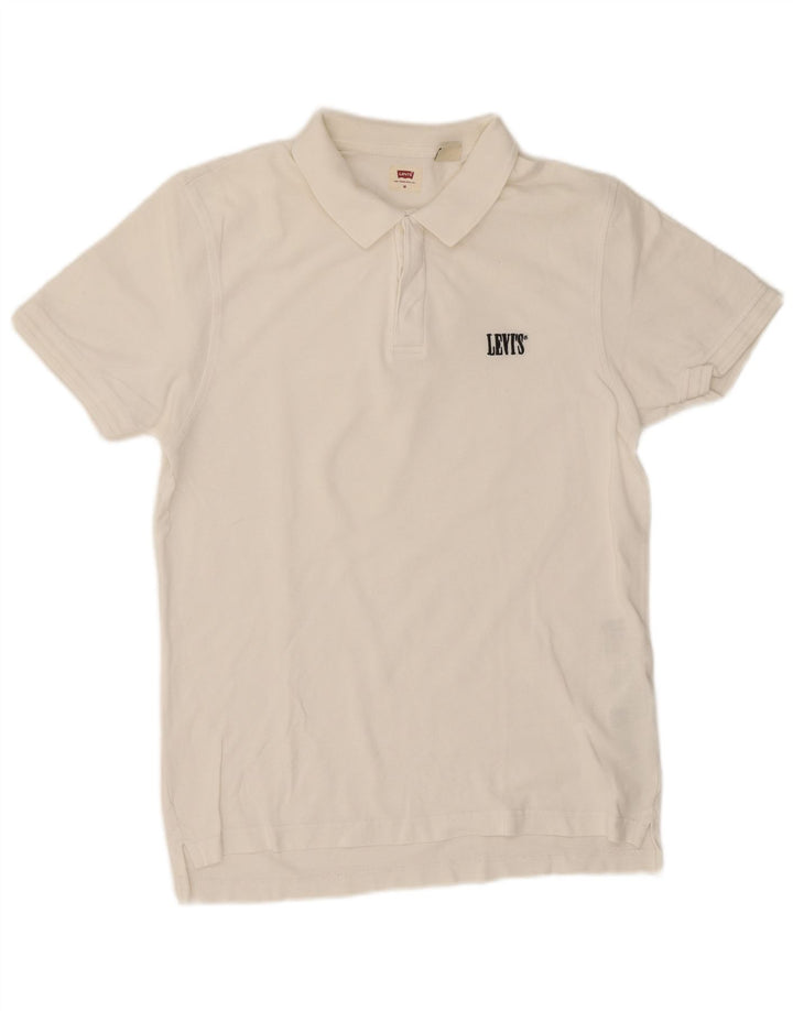 Levi's Herren-Poloshirt aus mittelweißer Baumwolle
