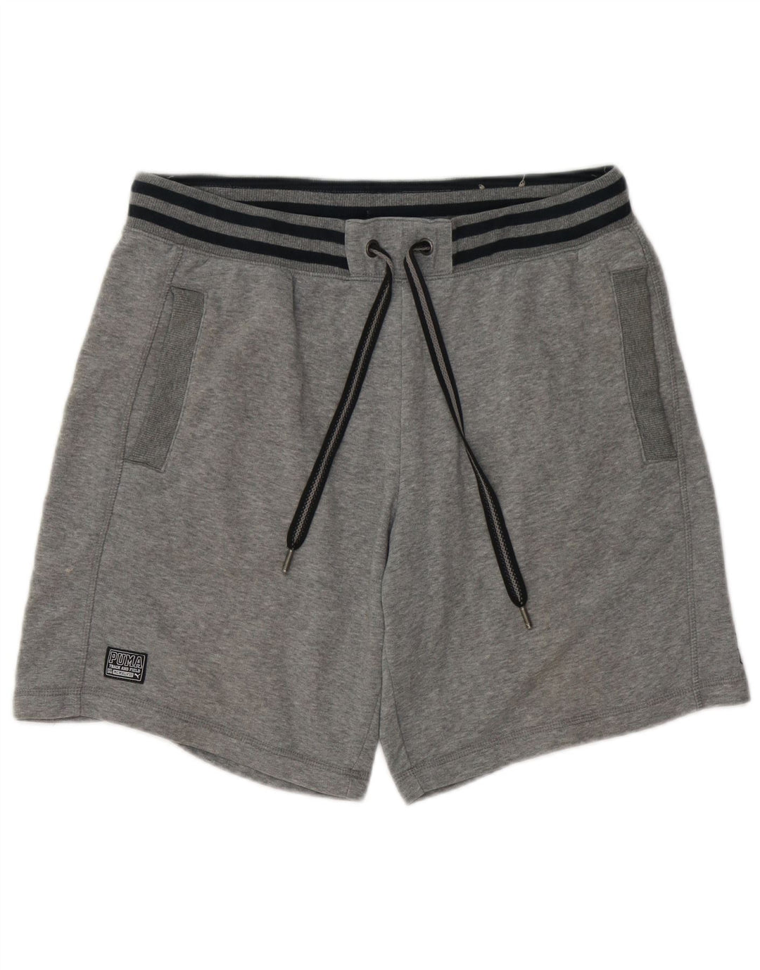 Puma Mens Graphic Sport Shorts Large Grey Cotton