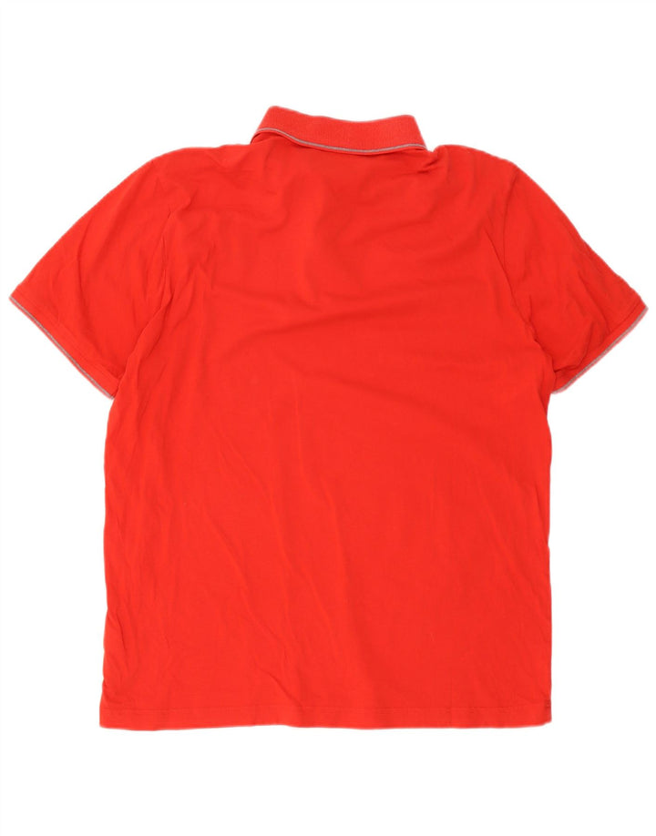 Puma Mens Polo Shirt Large Red Cotton