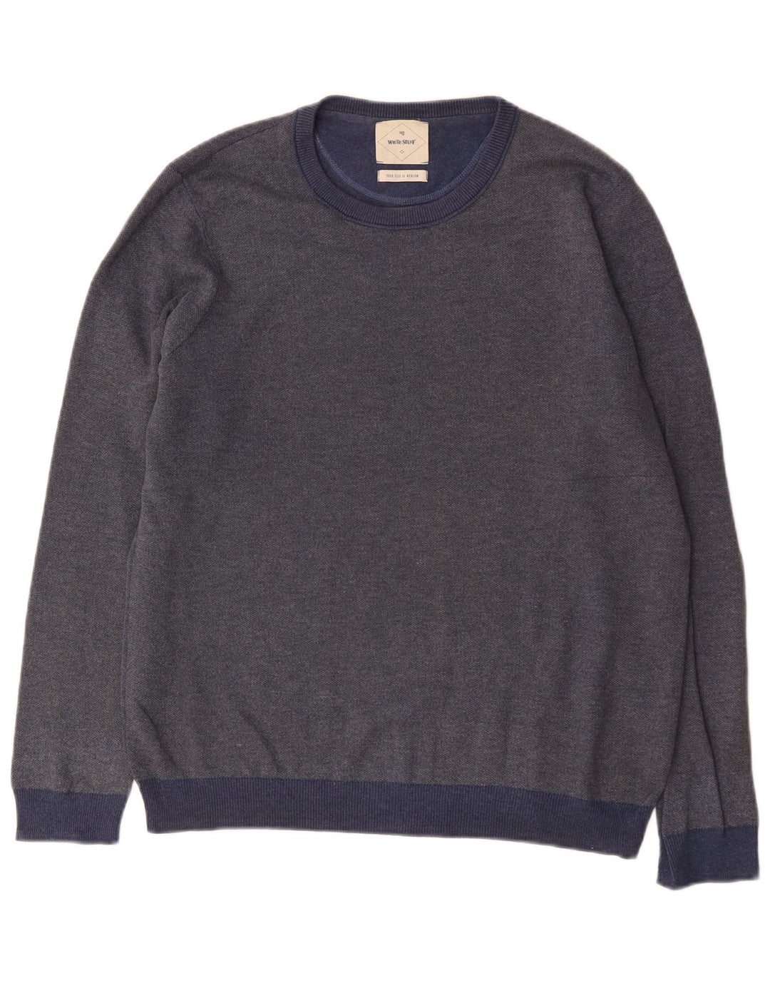 White Stuff Mens Sweatshirt Jumper Medium Navy Blue Cotton