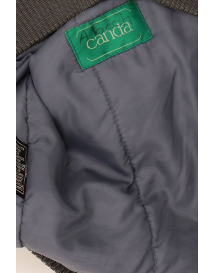 Canda Bomber Jacket UK 40 Stor Grå Colourblock Polyester