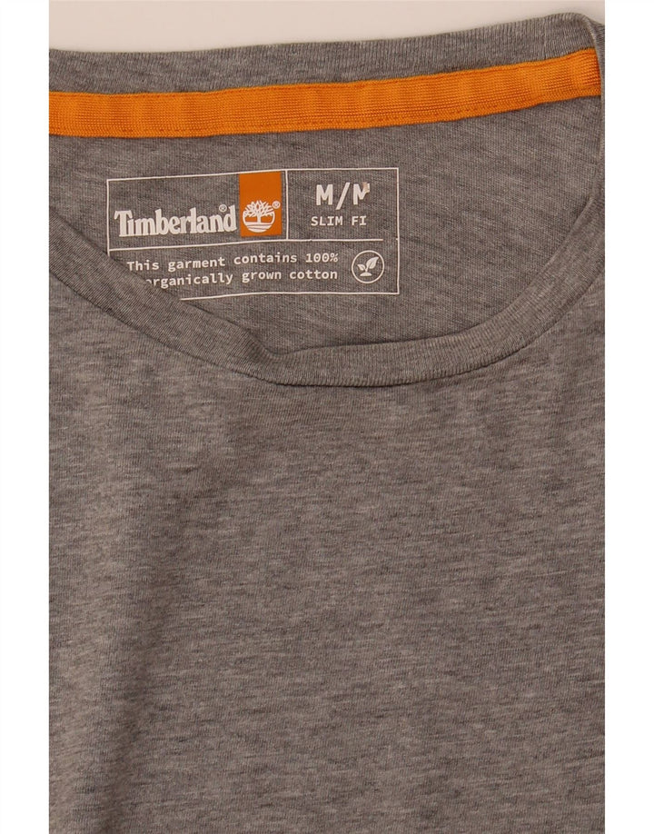 TIMBERLAND Mens Slim Fit T-Shirt Top Medium Grey Cotton Vintage Timberland and Second-Hand Timberland from Messina Hembry 