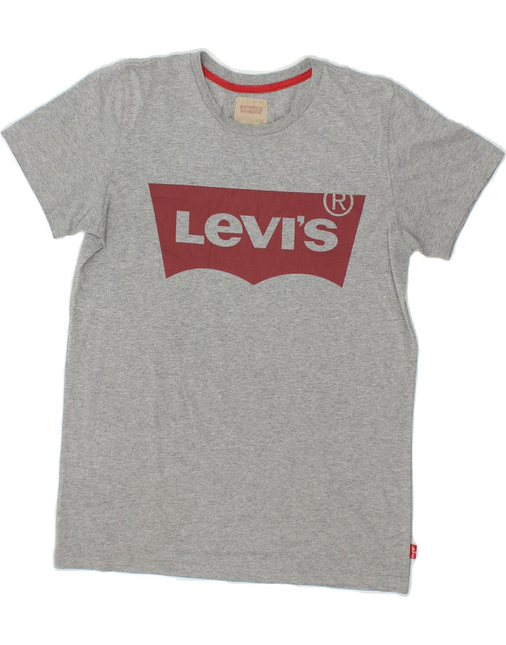 LEVI'S Boys Graphic T-Shirt Top 15-16 Years Grey Vintage Levi's and Second-Hand Levi's from Messina Hembry 