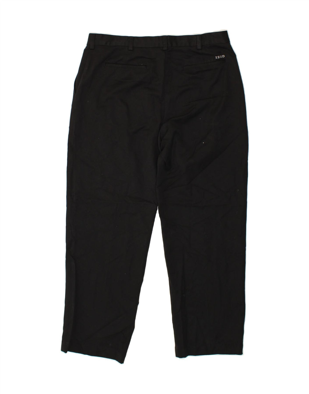 IZOD Mens Straight Chino Trousers W36 L32  Black Polyester Vintage Izod and Second-Hand Izod from Messina Hembry 