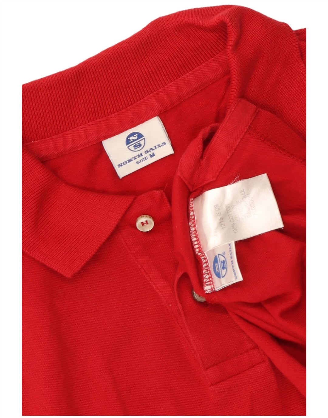 Polo da uomo North Sails in cotone rosso medio