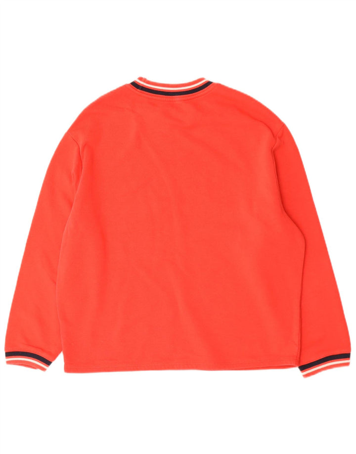 Marks & Spencer Womens Oversized Sweatshirt Jumper UK 10 Small Red Cotton