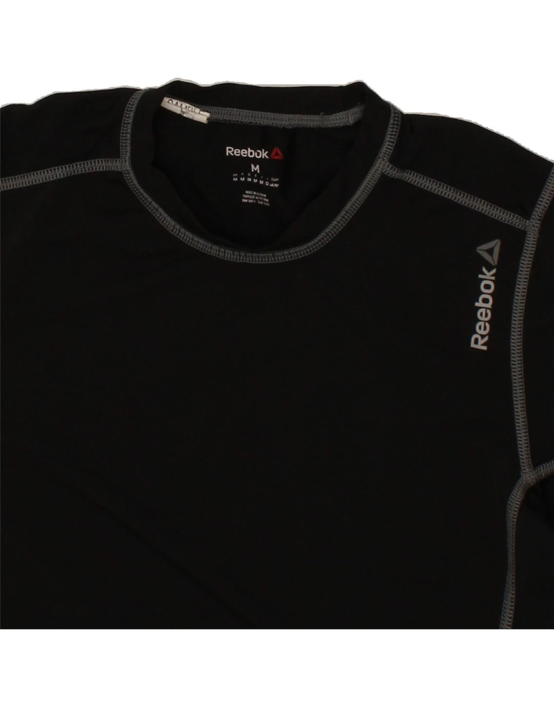 REEBOK Womens T-Shirt Top UK 12 Medium Black Polyester Vintage Reebok and Second-Hand Reebok from Messina Hembry 
