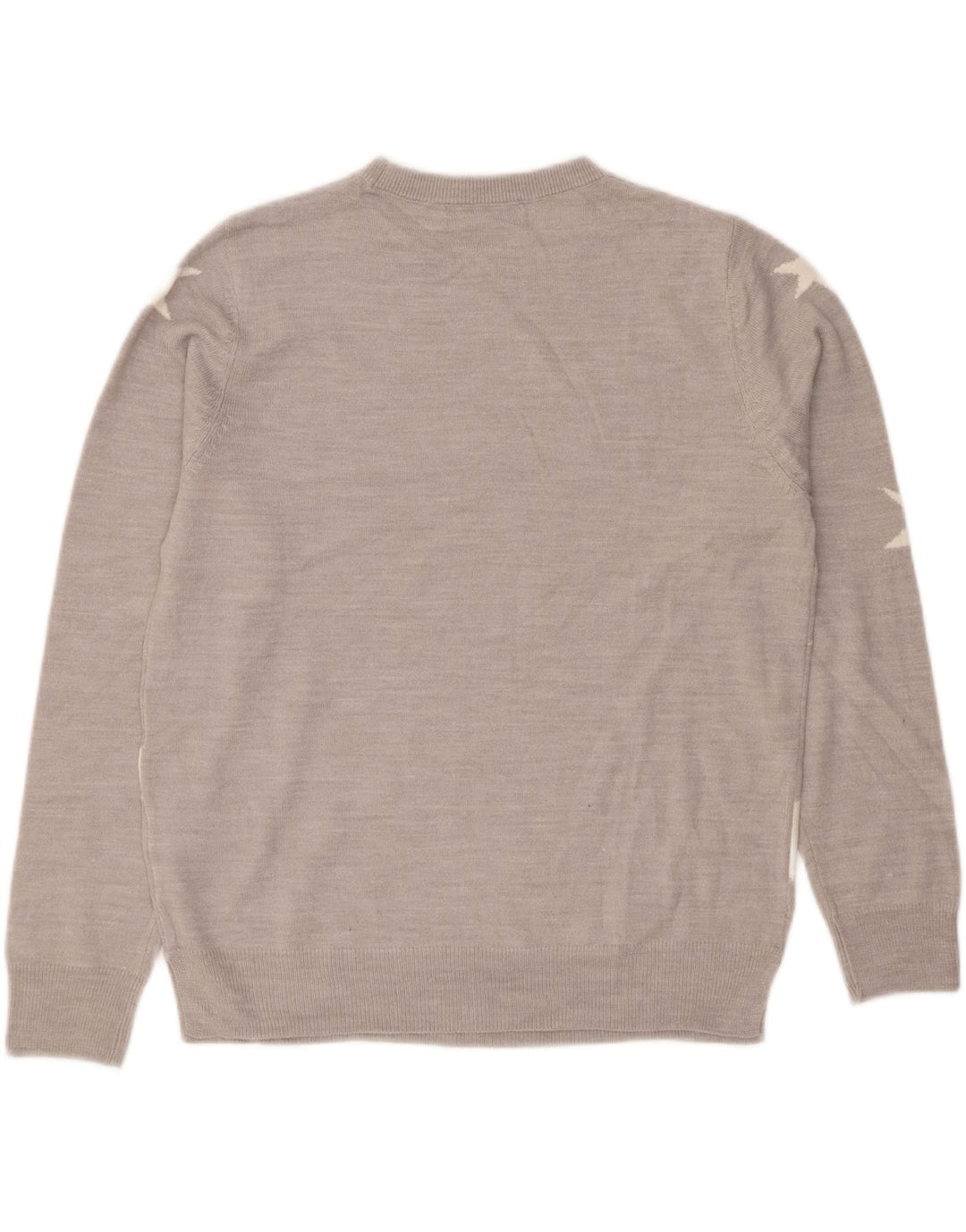 MARKS & SPENCER Womens Crew Neck Jumper Sweater UK 14 Large  Grey Vintage Marks & Spencer and Second-Hand Marks & Spencer from Messina Hembry 
