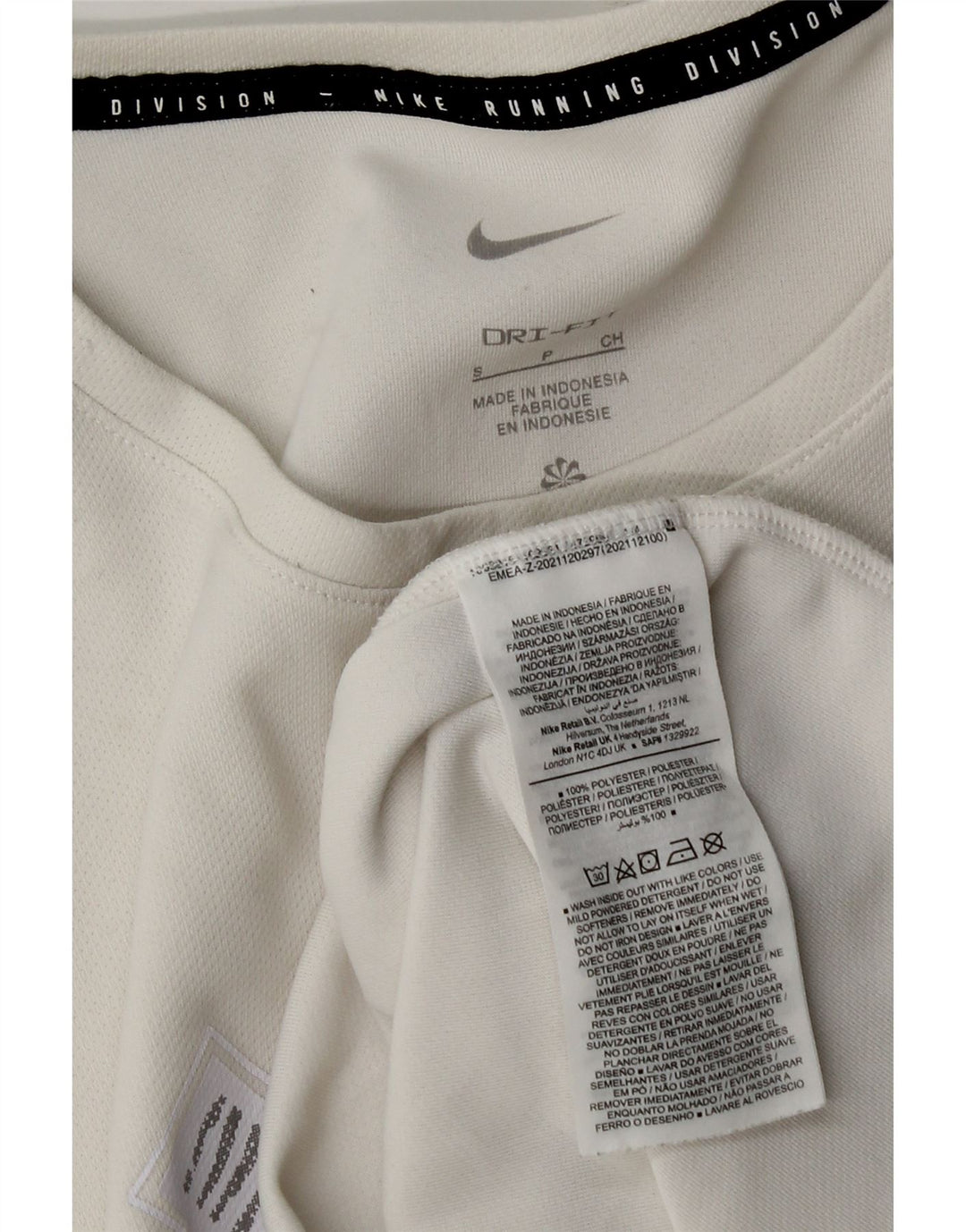 Nike Mens Dri Fit Graphic T-Shirt Top Small White Polyester