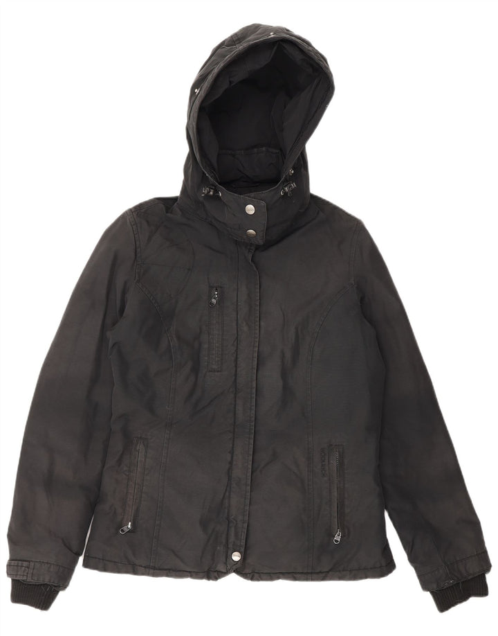 Woolrich Polstret hættejakke til kvinder UK 12 Medium Sort