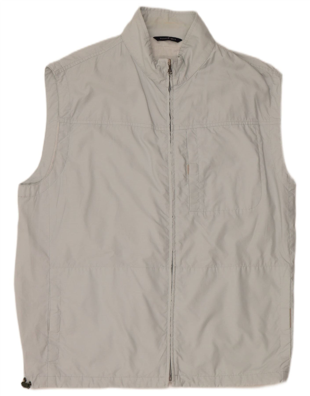 TRUSSARDI Mens Gilet IT 54 2XL Blue Polyamide