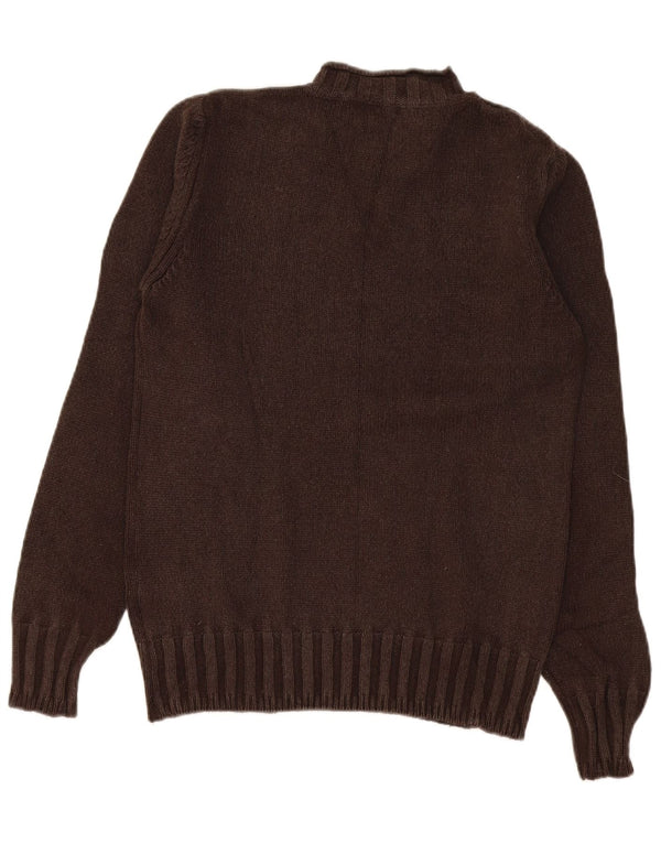 Murphy & Nye Jersey con cuello alto para hombre de lana marrón medio