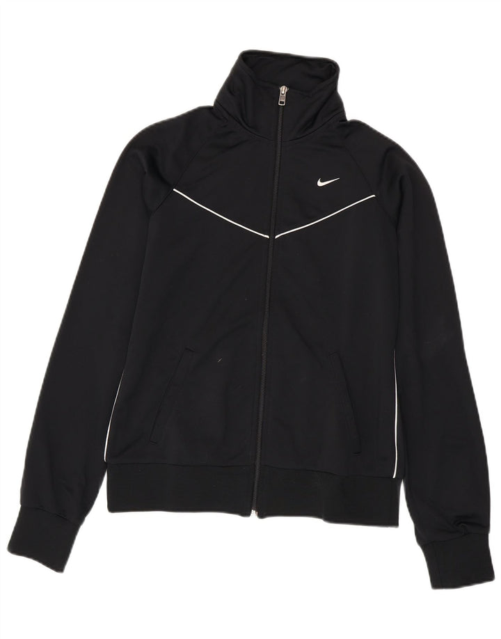 NIKE Damen-Trainingsanzug-Oberteiljacke UK 12 Medium Schwarz