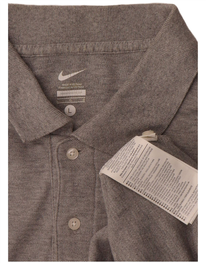 Ανδρικό πουκάμισο πόλο NIKE μεγάλο γκρι βαμβακερό