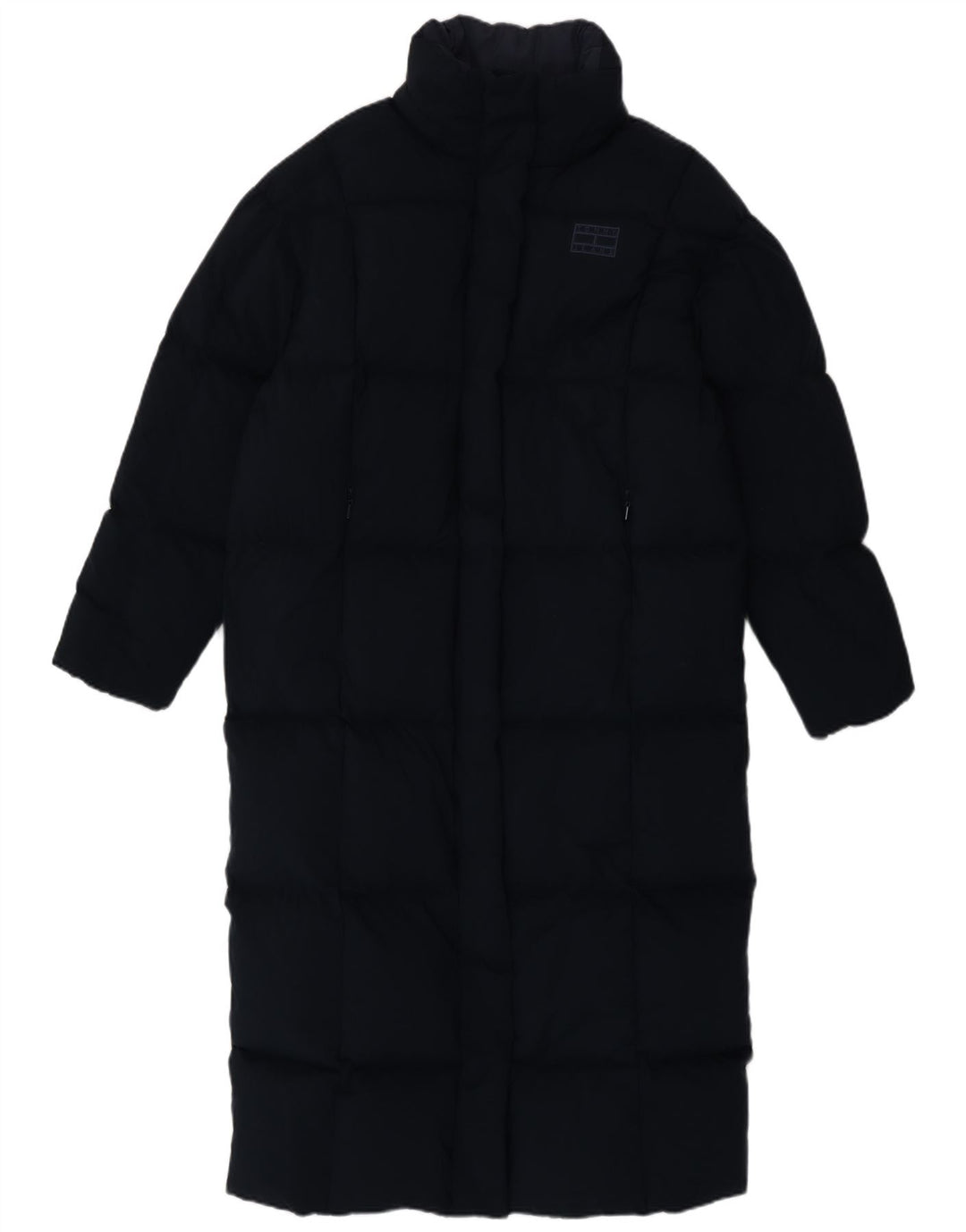 Tommy Hilfiger Womens Oversized Padded Coat UK 10 Small Navy Blue Polyester