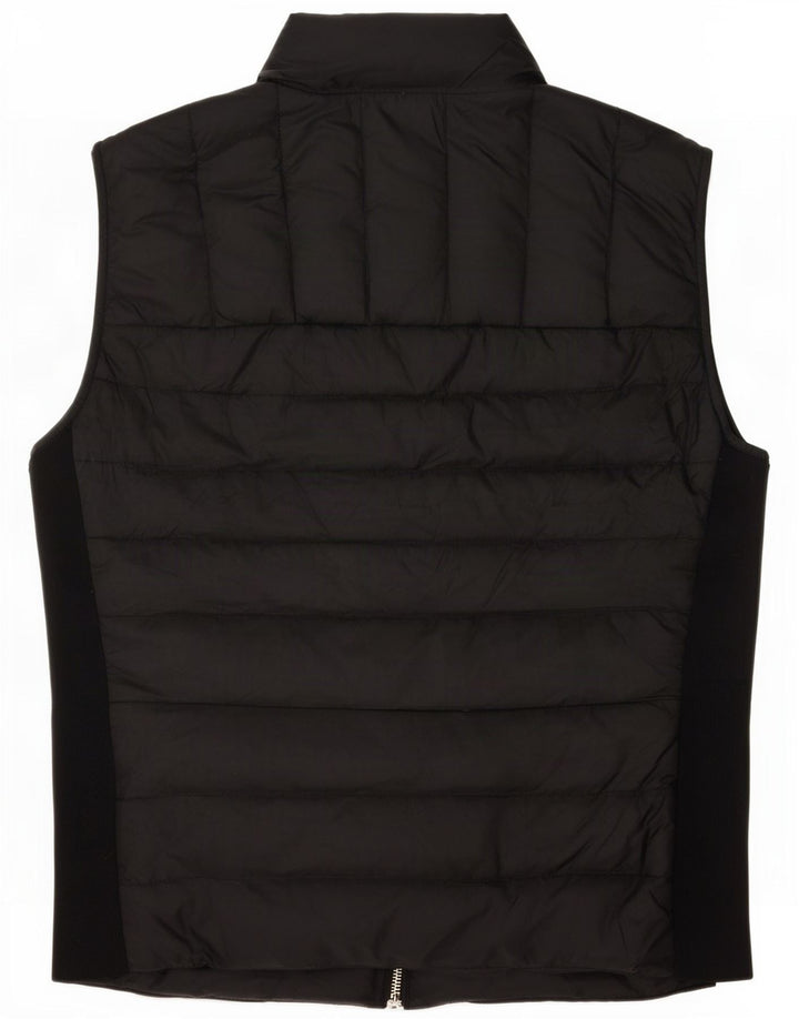 Zara Womens Polstret Gilet UK 12 Medium Black Polyester