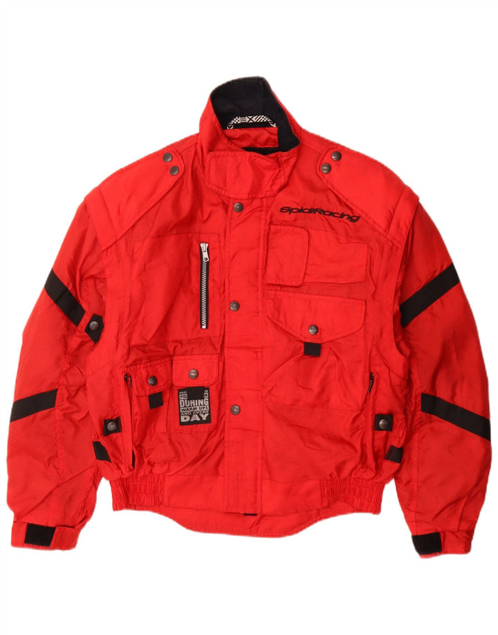 Spidi Herren Motorstyle Racing Jacke UK 36 Small Rot Colourblock Polyamid