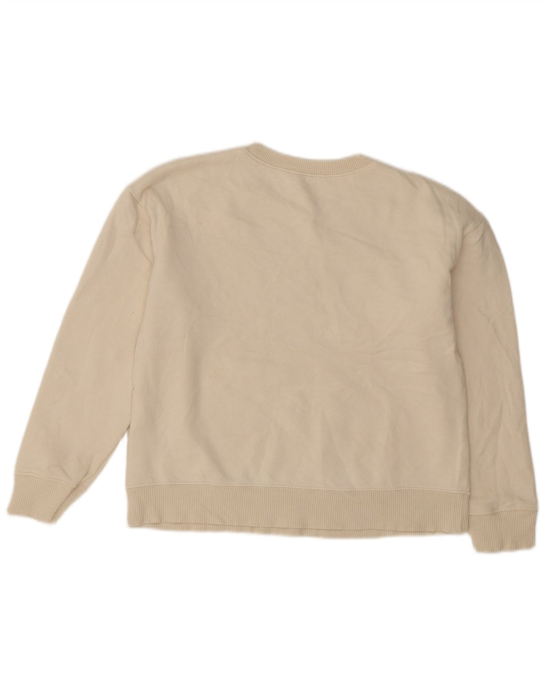 Zara Womens Graphic Oversized Sweatshirt Jumper UK 10 Small Off White