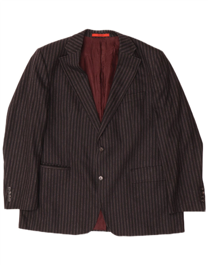 Pierre Cardin Herren-Blazer mit 2 Knöpfen, UK 40, große graue Nadelstreifenwolle