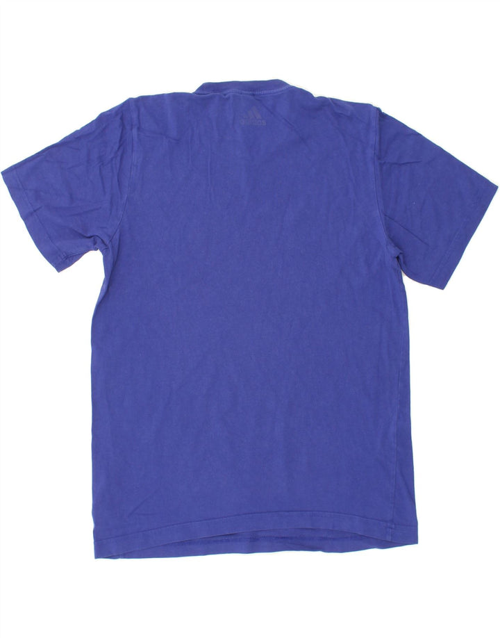 ADIDAS Mens Graphic T-Shirt Top Medium Blue Cotton Vintage Adidas and Second-Hand Adidas from Messina Hembry 