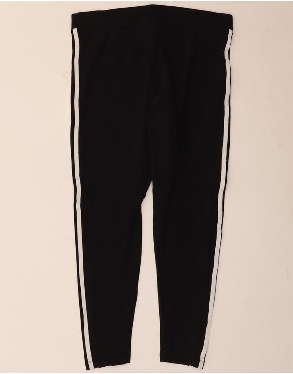 Adidas Womens Leggings UK 14 Large Black Cotton
