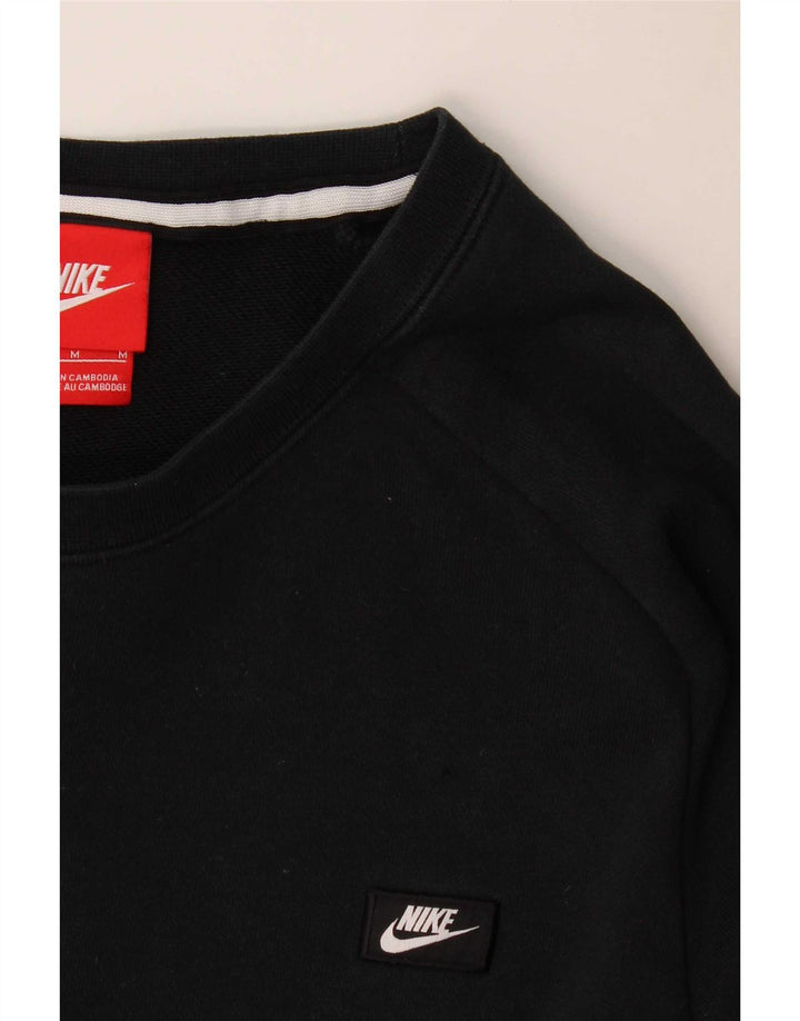 Pulover Nike pentru bărbați, bumbac mediu negru