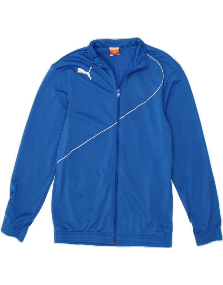 PUMA Boys Tracksuit Top Jacket 13-14 Years Blue Polyester Vintage Puma and Second-Hand Puma from Messina Hembry 