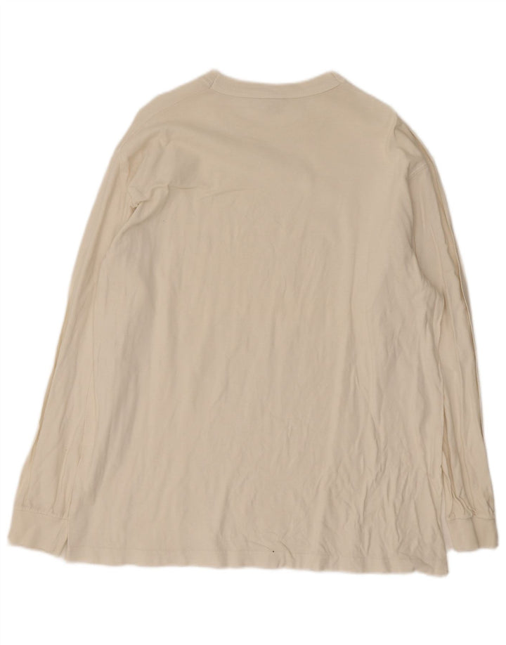 Levi's Top de manga larga para hombre de algodón blanco grande