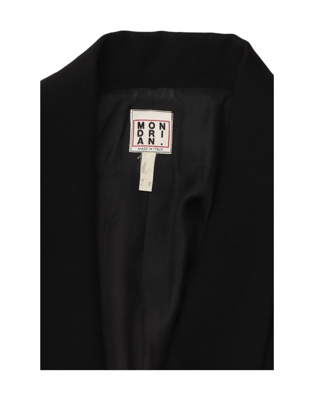 MONDRIAN Womens Longline 1 Button Blazer Jacket UK 14 Medium Black