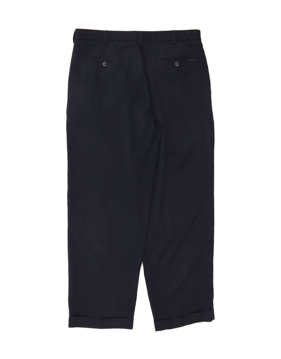 IZOD Mens Pegged Suit Trousers W34 L30 Navy Blue Polyester Vintage Izod and Second-Hand Izod from Messina Hembry 