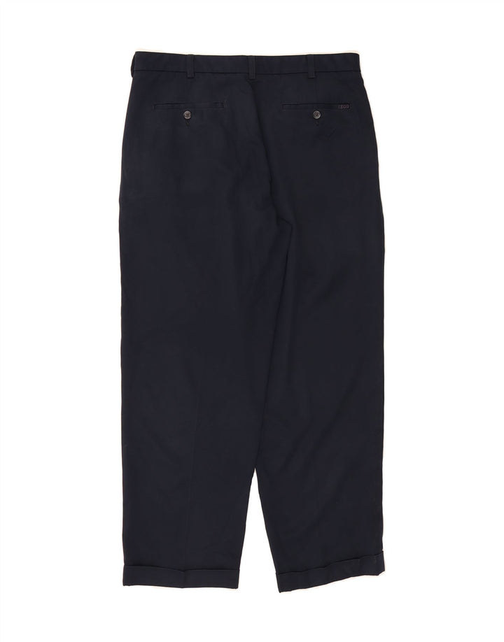 IZOD Mens Pegged Suit Trousers W34 L30 Navy Blue Polyester Vintage Izod and Second-Hand Izod from Messina Hembry 