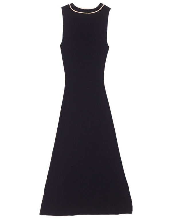Marks & Spencer Dame Ærmeløs Jumper Dress UK 10 Small Navy Blue