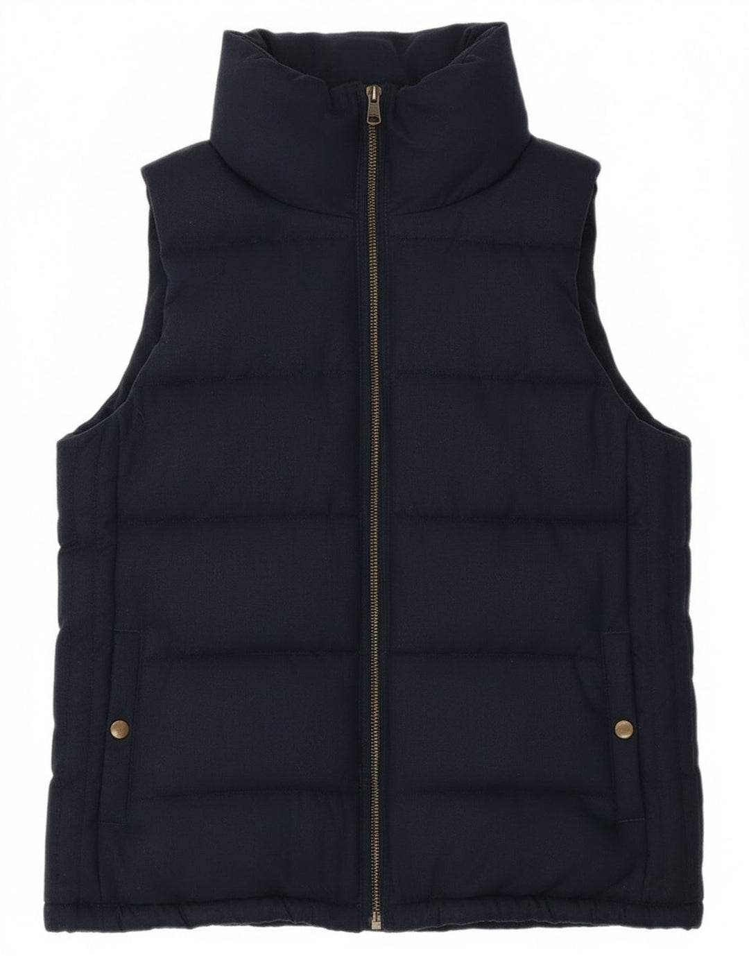 Old Navy Womens Polstret Gilet UK 10 Small Navy Blue Polyester