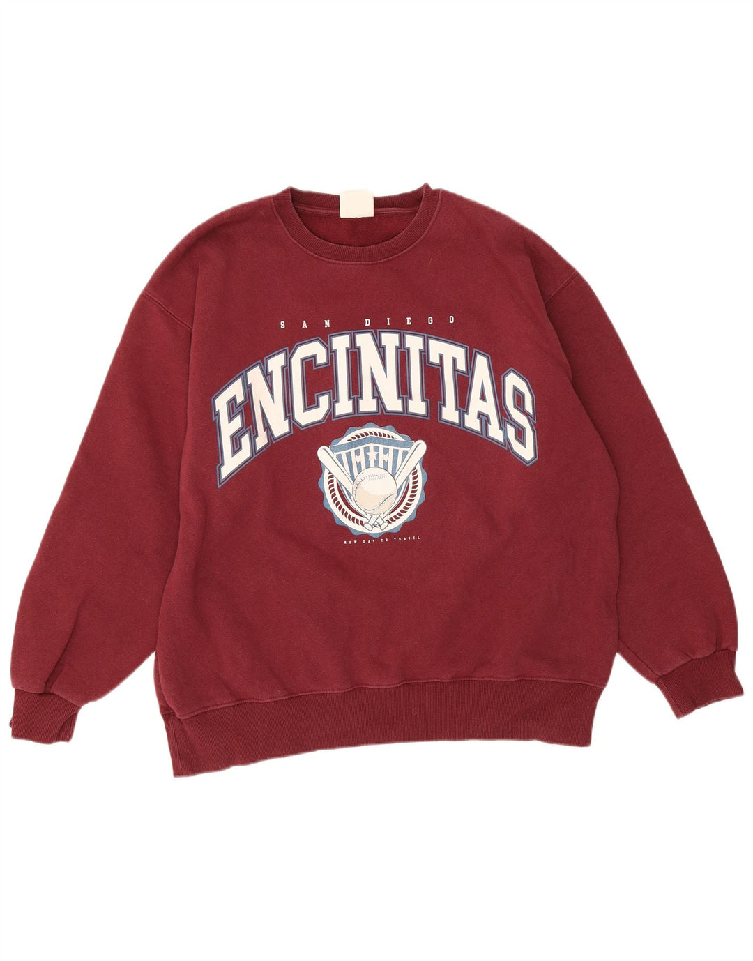 Pull & Bear Sweat-shirt surdimensionné graphique pour femme UK 16 Large Marron