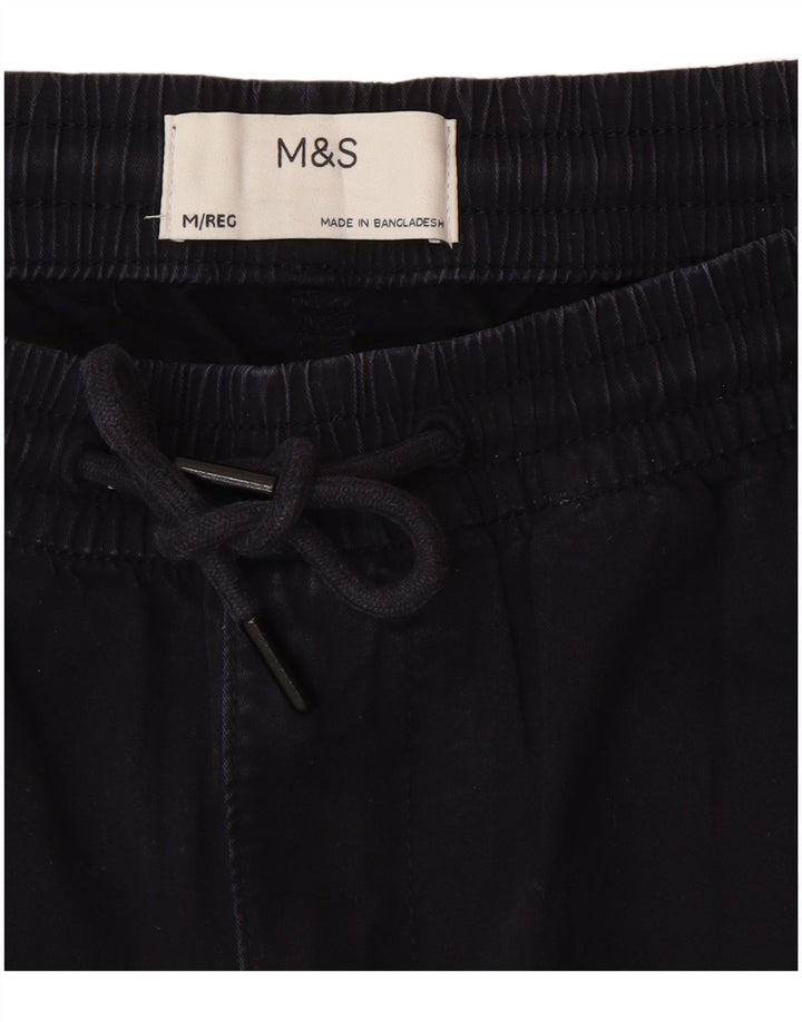 Pantaloni chino dritti da uomo Marks & Spencer medi W32 L29 Blu Navy