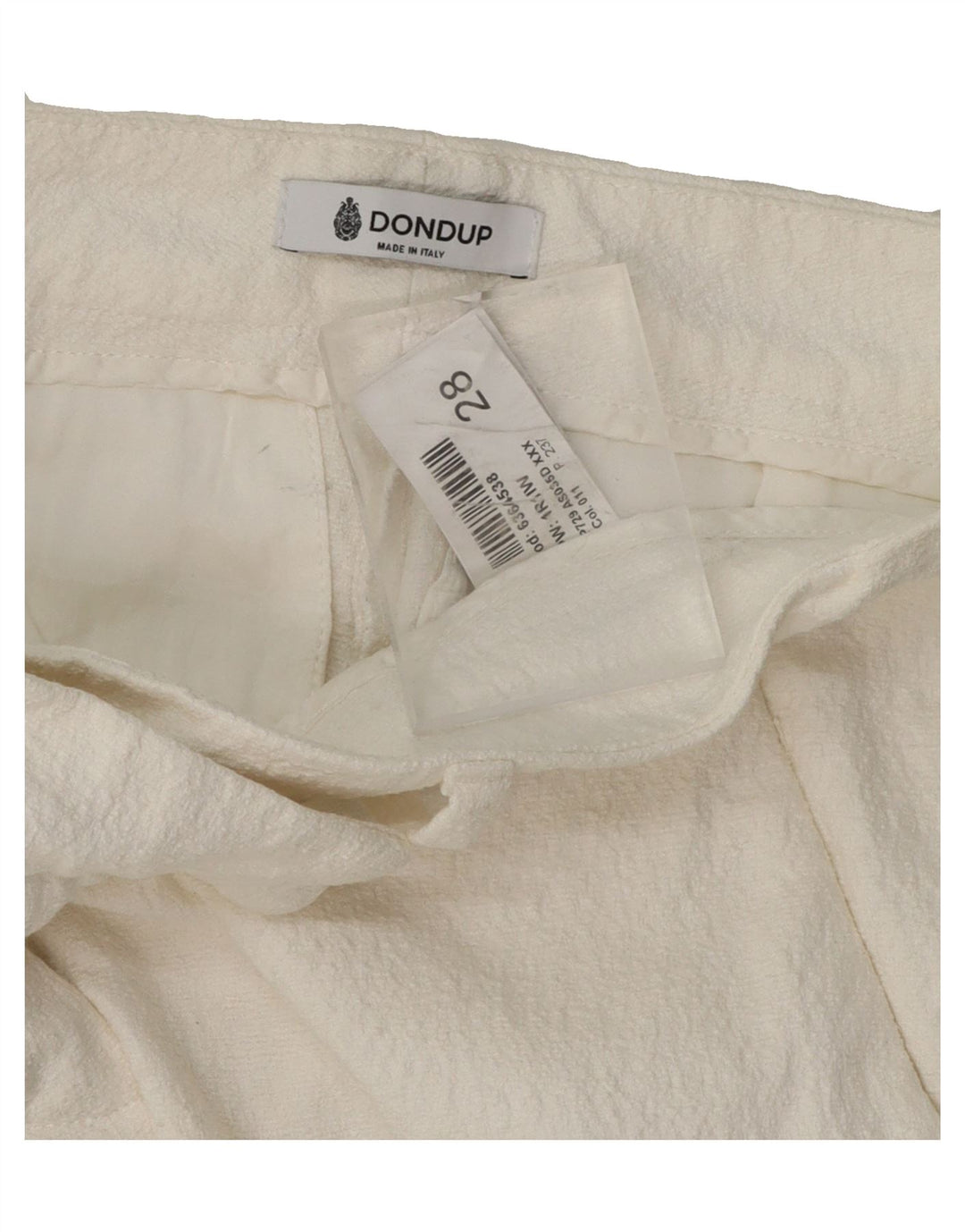 DONDUP Womens Slim Chino Trousers W28 L27 White Cotton Vintage Dondup and Second-Hand Dondup from Messina Hembry 