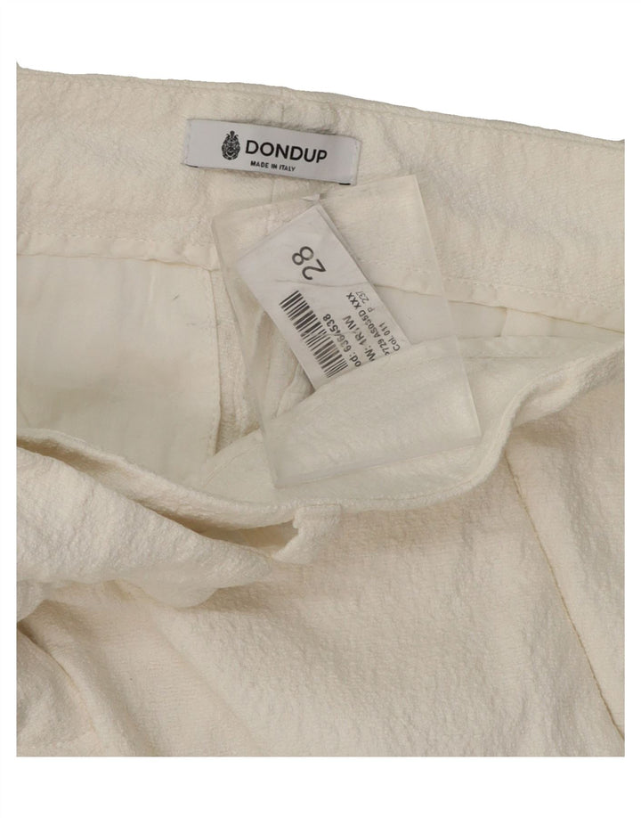 DONDUP Womens Slim Chino Trousers W28 L27 White Cotton Vintage Dondup and Second-Hand Dondup from Messina Hembry 