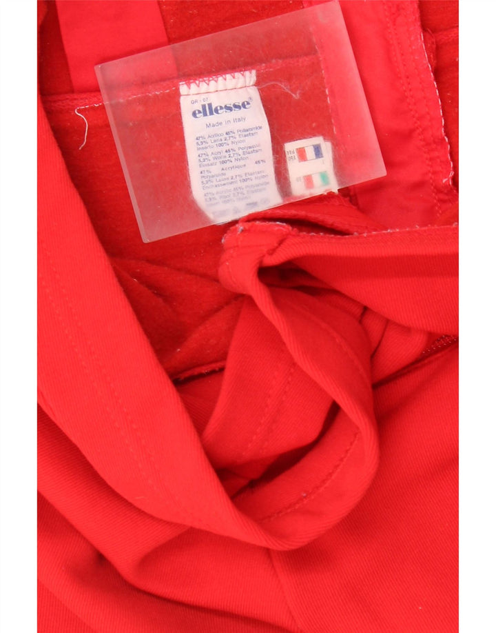 Ellesse Mens Crop Dungarees Ski Trousers IT 50 Large Red Acrylic