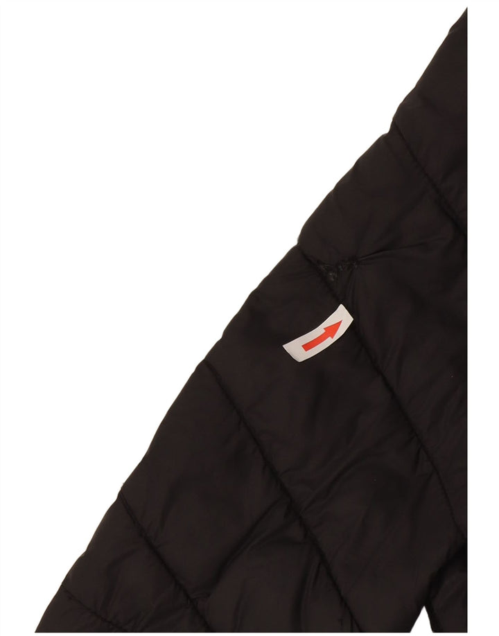 Fat Face Womens Hooded Padded Jacket UK 16 Large Black Nylon