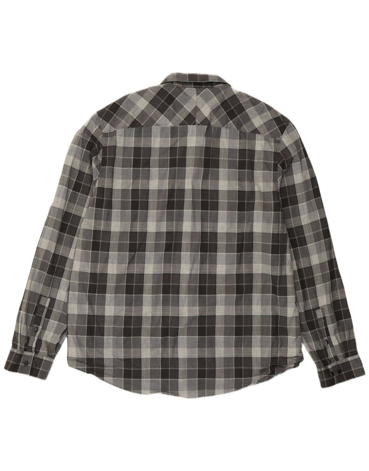Calvin Klein Mens Shirt 2XL Grey Check Cotton