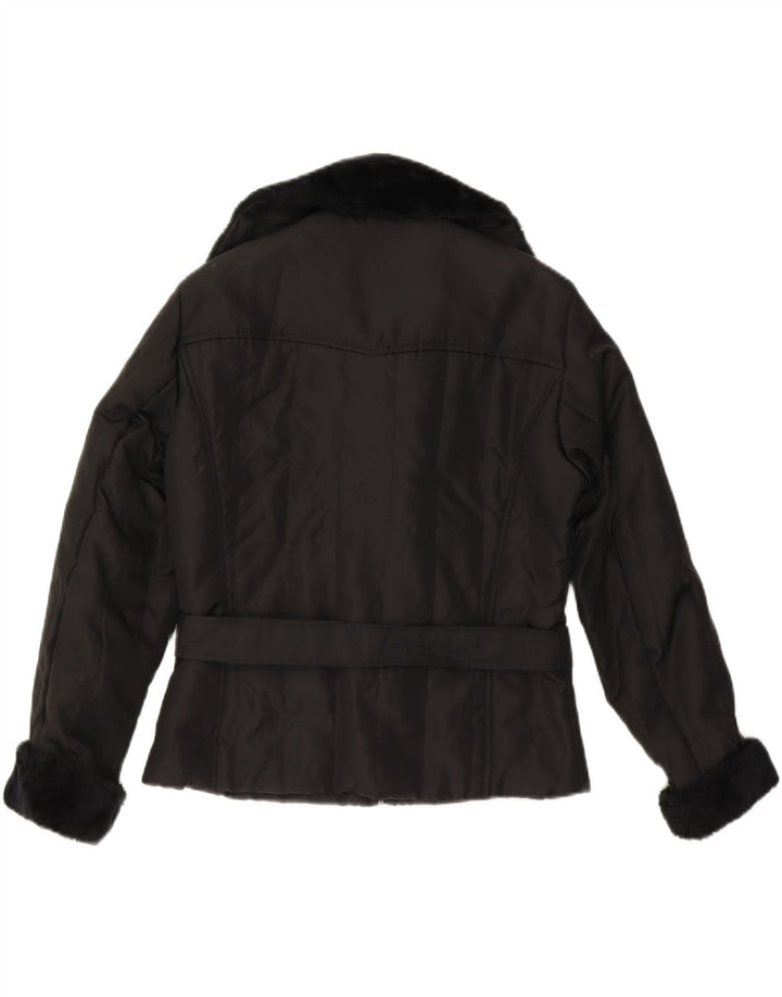 BOMB BOOGIE Womens Biker Jacket UK 16 Large Black Nylon Vintage Bomb Boogie and Second-Hand Bomb Boogie from Messina Hembry 