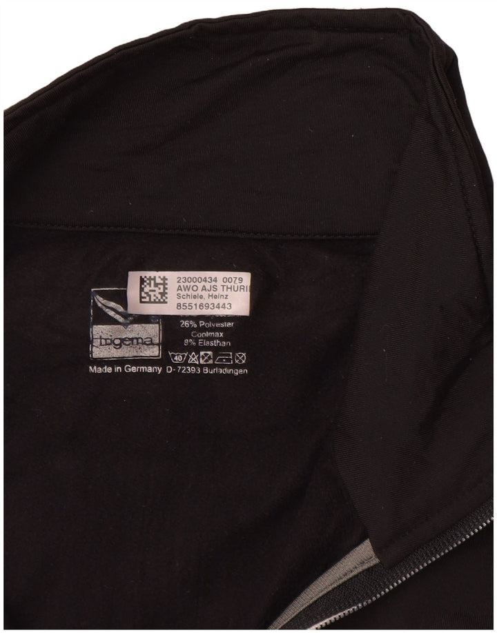 Jaqueta masculina TRIGEMA com estampa gráfica sem mangas, grande poliéster preto